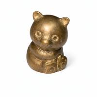 Statuina gatto in ottone massiccio 