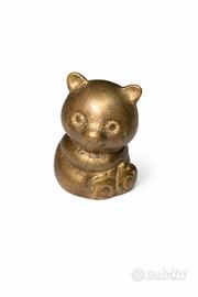 Statuina gatto in ottone massiccio 