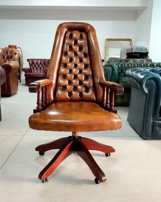 Poltrona chesterfield chester girevole scrivania 