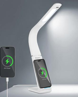 Lampada Led  10W Ricarica wireless con porta di ri