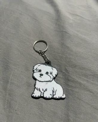 Portachiavi Cane Maltese 3D