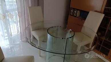 Tavolo in vetro molato - Diametro 120 cm