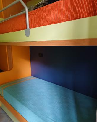 Mobile letto castello 3 posti con letto estraibile