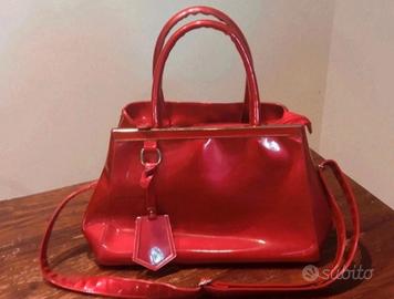  Donna Più – Borsa a Mano/Tracolla Rosso Lucido