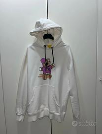 Felpa IMOMI bianca con Orsetto con cappuccio