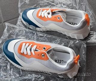 Scarpe sneakers uomo n. 45 blu/arancio
