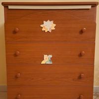 Cassettiera fasciatoio con vaschetta