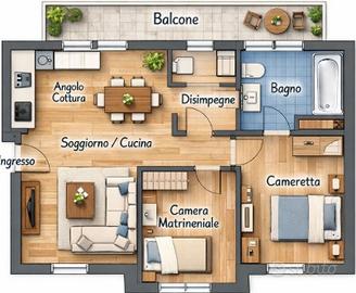 Trilocale con balcone - Gavardo