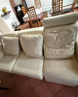 Divano in vera pelle con seduta  elettrica