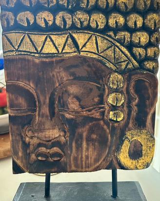 Pannello /Statuetta Budda in legno