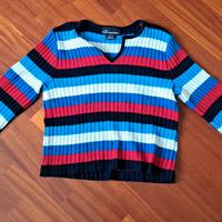 Maglione a righe multicolor