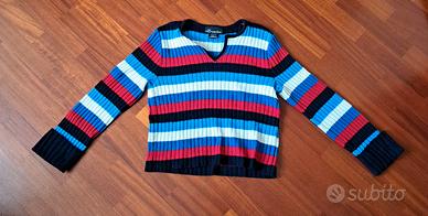 Maglione a righe multicolor