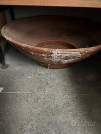 Fioriera vaso a ciotola grande in terracotta