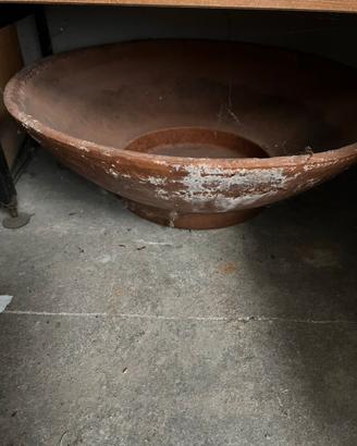 Fioriera vaso a ciotola grande in terracotta