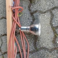 Applique a 3 faretti com base legno vintage 