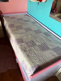 Letto singolo con cassettone