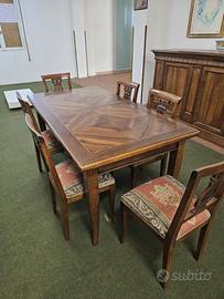 Tavolo allungabile legno di noce
