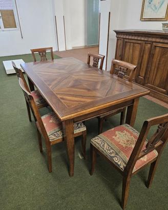 Tavolo allungabile legno di noce