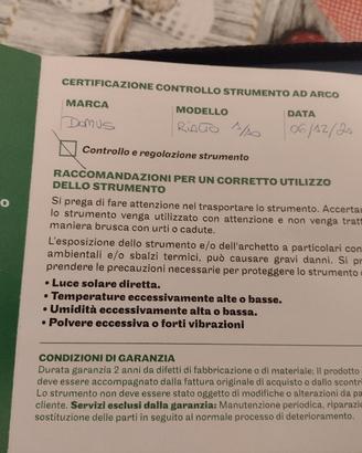 Violino 1/10 Rialto 