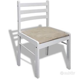 Vidaxl Set 2 Pezzi Sedia Da Tavola Quadrata 