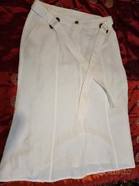 Gonna in lino e viscosa estiva