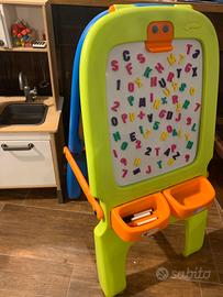 Lavagna magnetica doppia pennarelli e gessetti