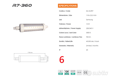 Stock lampadine led 250pz.