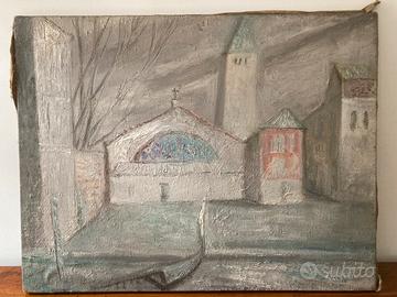 Olio su tela anni ‘40 Giorgio Valenzin