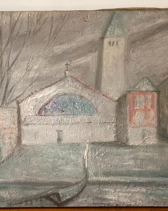 Olio su tela anni ‘40 Giorgio Valenzin
