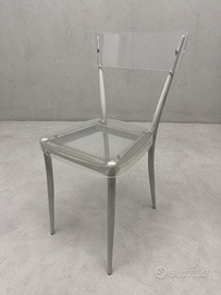 Set di 4 sedie moderne trasparenti
