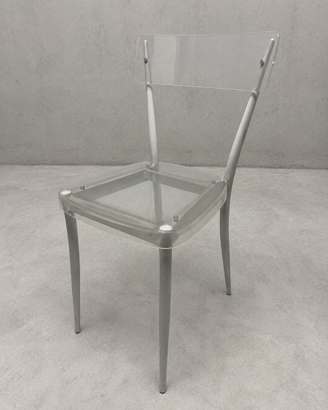 Set di 4 sedie moderne trasparenti