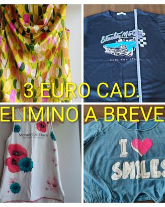 Abbigliamento 3 euro cad.