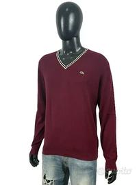 Maglione Lacoste Uomo Scollo V Cotoen Taglia 4 (M)