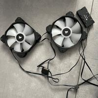 2 Ventole corsair led + corsair rgb hub