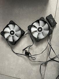 2 Ventole corsair led + corsair rgb hub