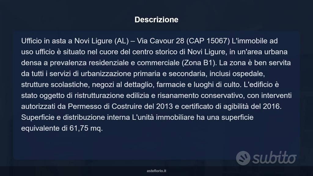 Immobile in asta di 61 m² a Novi Ligure - Altro