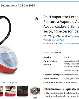 Polti Vaporetto Lecoaspira 2025