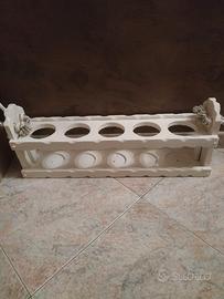 portabottiglie shabby di legno massiccio 70x26