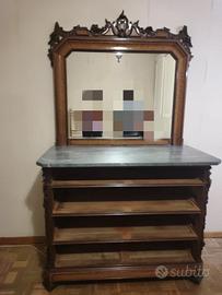 Comó con specchio, 2 comodini + settimino