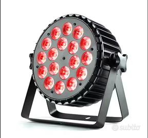 Par Led 18x12W RGBW Faro DMX Alluminio Powercon 