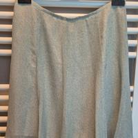 Gonna Blunauta verde eucalipto 100% seta taglia 44