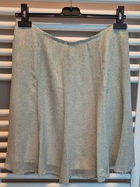 Gonna Blunauta verde eucalipto 100% seta taglia 44