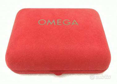 Omega box watch scatola vintage clock box red relo