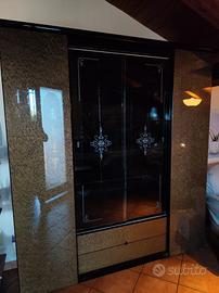 Vetrina vintage Simas retroilluminata 190x210 cm