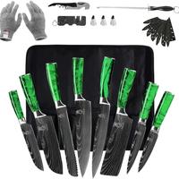 Set Coltelli 14 pz In Acciaio Inox Kit Completo