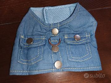 Pettorina per cani in Jeans Denim taglia M  NUOVA