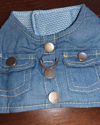 Pettorina per cani in Jeans Denim taglia M  NUOVA