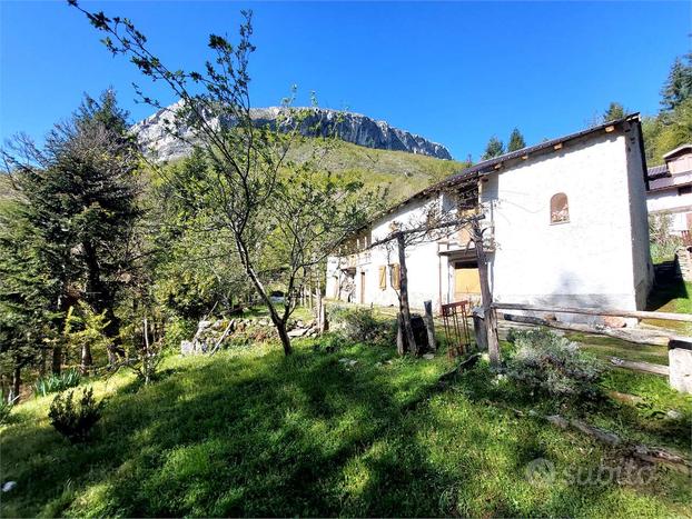 Tipica cascina di montagna con ampio terreno