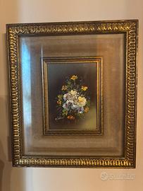 Quando natura morta e fiori -M bellini -cornice do