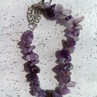 Braccialetto  nuovo con pietre ametista